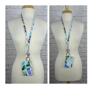 Vera Bradley Marian Floral Zip ID Card Case & Lanyard ID Holder 2-PC Boho NWT